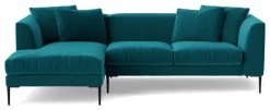 Swoon Alena Velvet Left Hand Corner Sofa - Kingfisher Blue 12 Swoon Alena Velvet Left Hand Corner Sofa - Kingfisher Blue -Habitat Shop 1999835 R Z003A