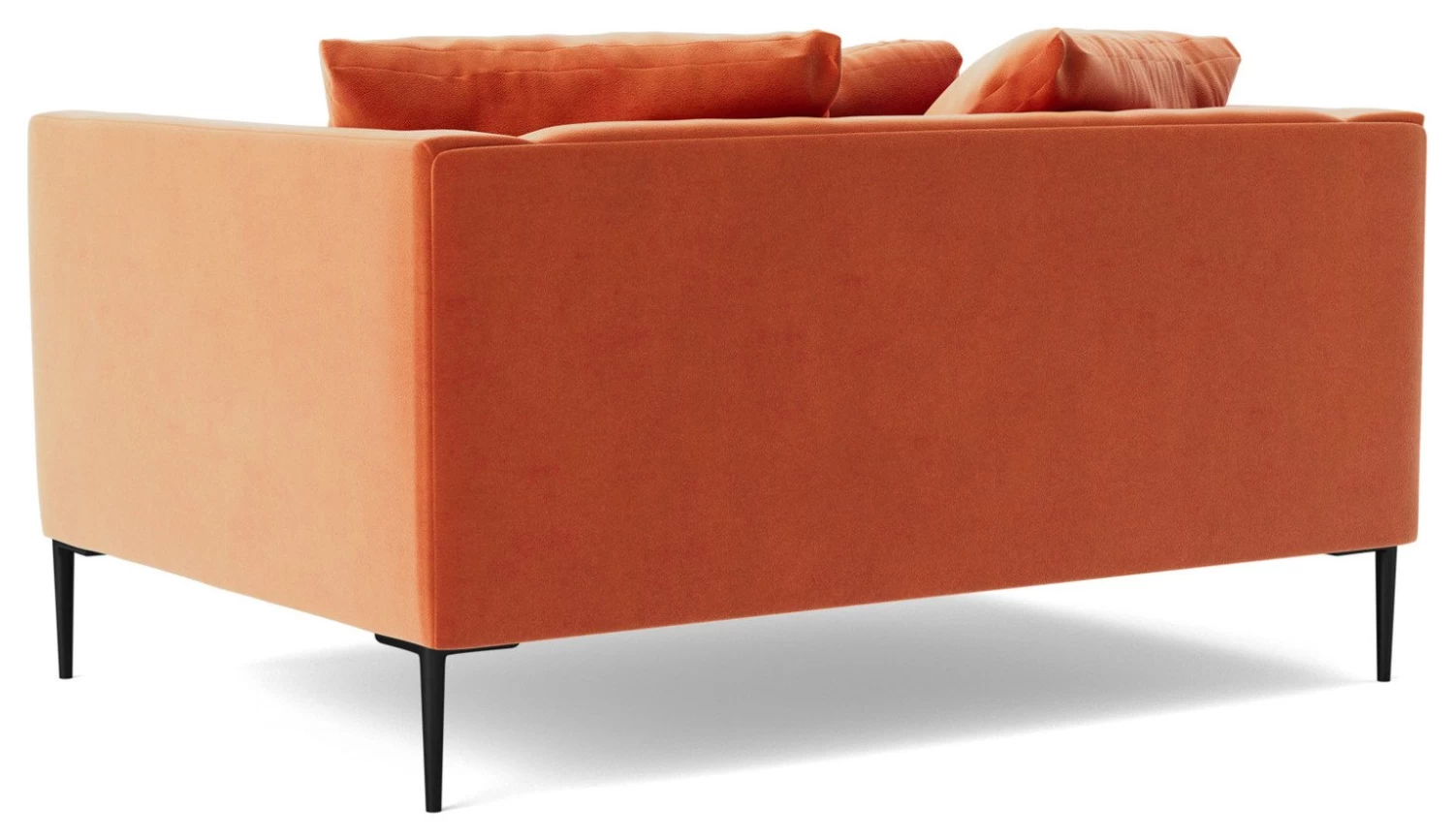 Swoon Alena Velvet Cuddle Chair - Burnt Orange 6 Swoon Alena Velvet Cuddle Chair - Burnt Orange - Image 6