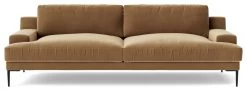 Swoon Almera Velvet 3 Seater Sofa - Biscuit