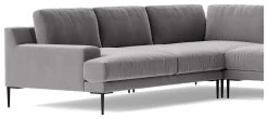 Swoon Almera Velvet 5 Seater Corner Sofa - Silver Grey -Habitat Shop 2000778 R Z004A