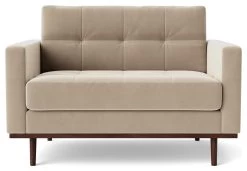 Swoon Berlin Velvet Cuddle Chair - Taupe