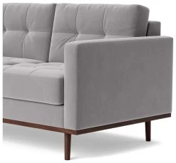 Swoon Berlin Velvet 2 Seater Sofa - Silver Grey -Habitat Shop 2006088 R Z004A