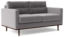 Swoon Berlin Velvet 2 Seater Sofa - Silver Grey -Habitat Shop 2006088 R Z006A