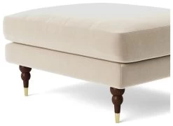 Swoon Charlbury Velvet Ottoman Footstool - Taupe 11 Swoon Charlbury Velvet Ottoman Footstool - Taupe -Habitat Shop 2006198 R Z004A