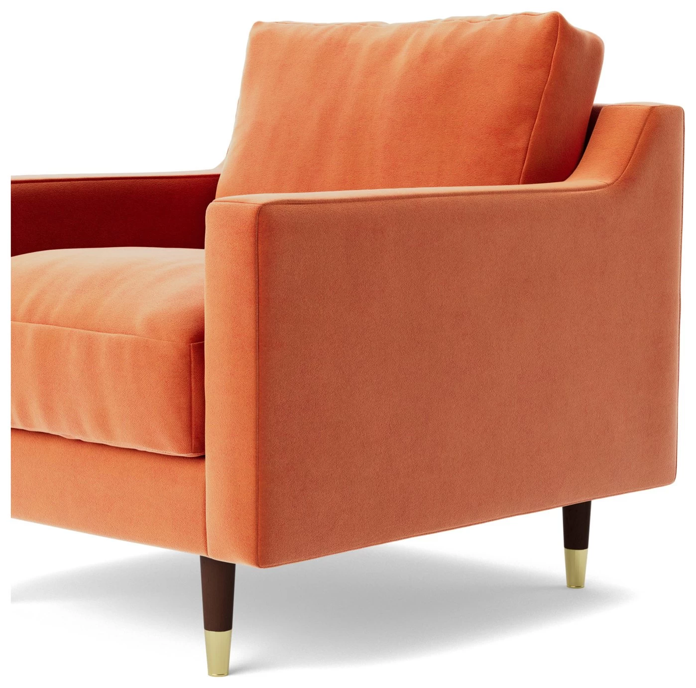 Swoon Rieti Velvet Armchair - Burnt Orange 8 Swoon Rieti Velvet Armchair - Burnt Orange - Image 8