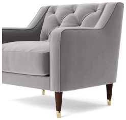Swoon Pritchard Velvet Armchair - Silver Grey 15 Swoon Pritchard Velvet Armchair - Silver Grey -Habitat Shop 2007795 R Z005A