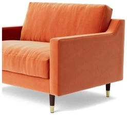 Swoon Rieti Velvet Cuddle Chair - Burnt Orange -Habitat Shop 2008684 R Z005A