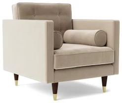 Swoon Porto Velvet Armchair - Taupe 12 Swoon Porto Velvet Armchair - Taupe -Habitat Shop 2011633 R Z002A