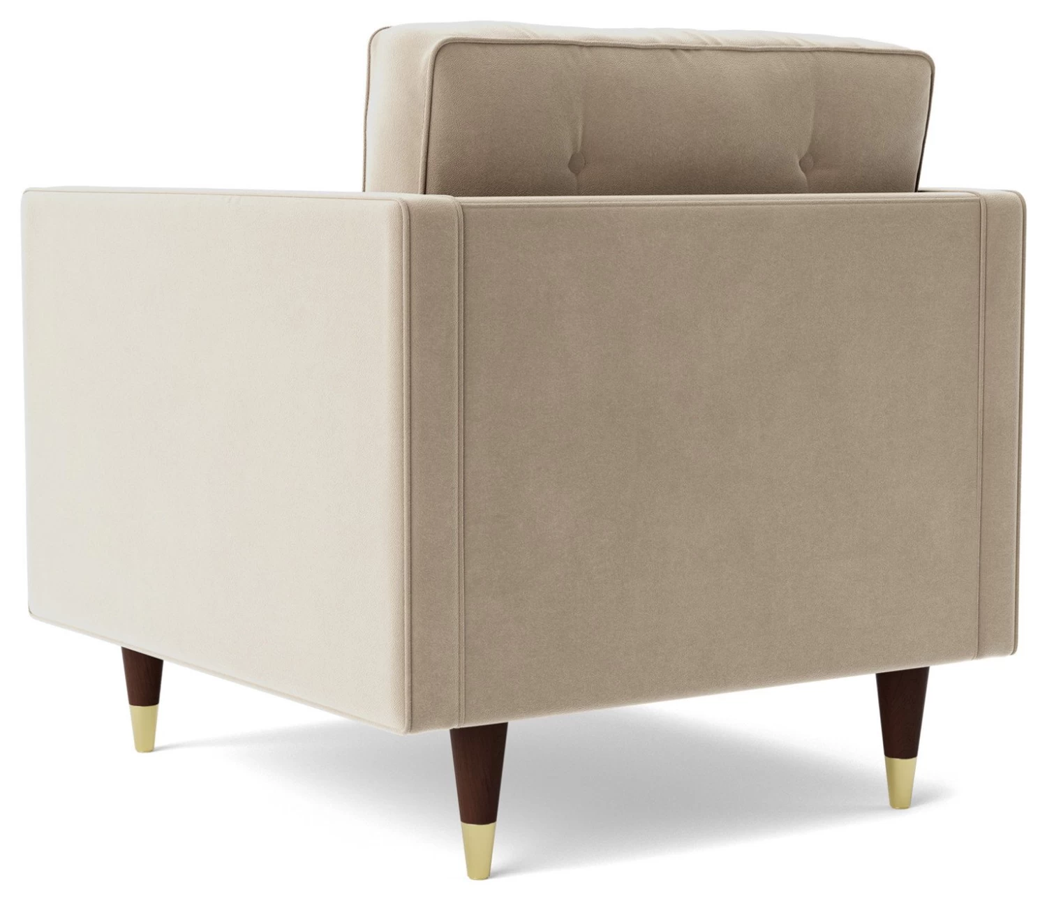 Swoon Porto Velvet Armchair - Taupe 7 Swoon Porto Velvet Armchair - Taupe - Image 7