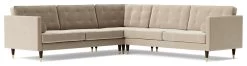 Swoon Porto Velvet 5 Seater Corner Sofa - Taupe