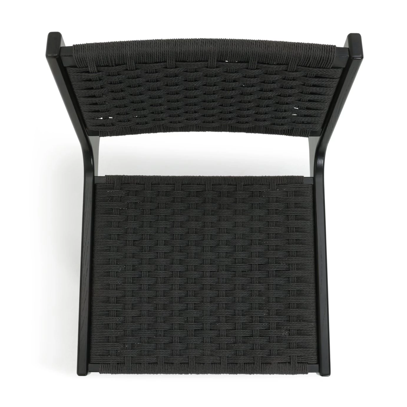 Habitat Faro Woven Paper Rope And Oak Accent Chair - Black 8 Habitat Faro Woven Paper Rope And Oak Accent Chair - Black - Image 8