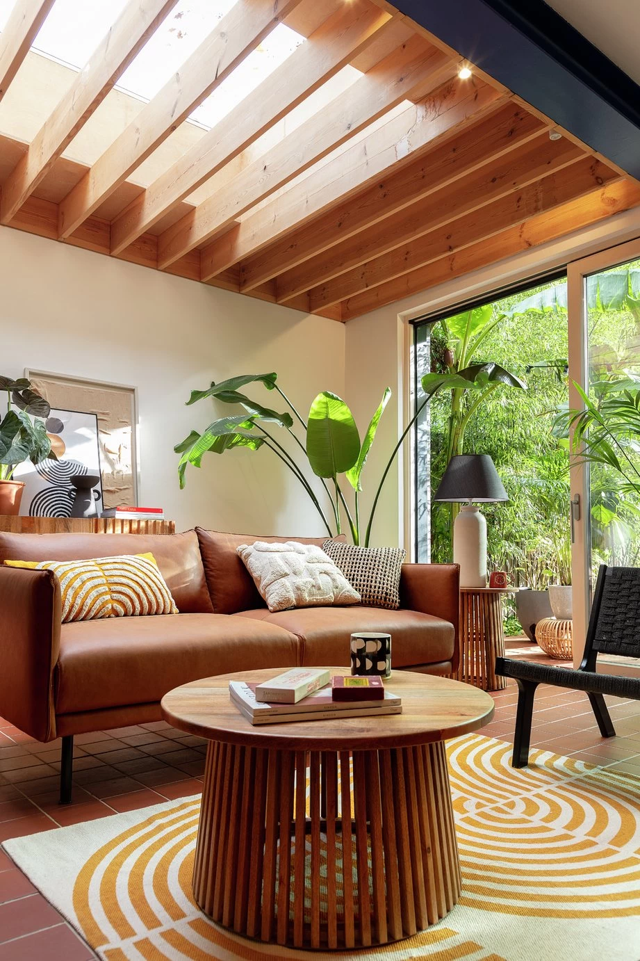 Habitat Faro Woven Paper Rope And Oak Accent Chair - Black 10 Habitat Faro Woven Paper Rope And Oak Accent Chair - Black - Image 10