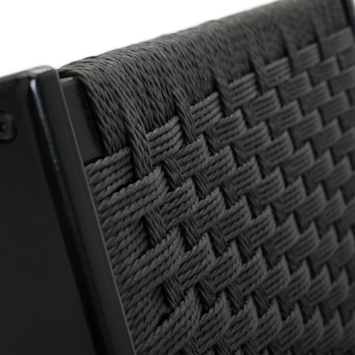 Habitat Faro Woven Paper Rope And Oak Accent Chair - Black 9 Habitat Faro Woven Paper Rope And Oak Accent Chair - Black - Image 9