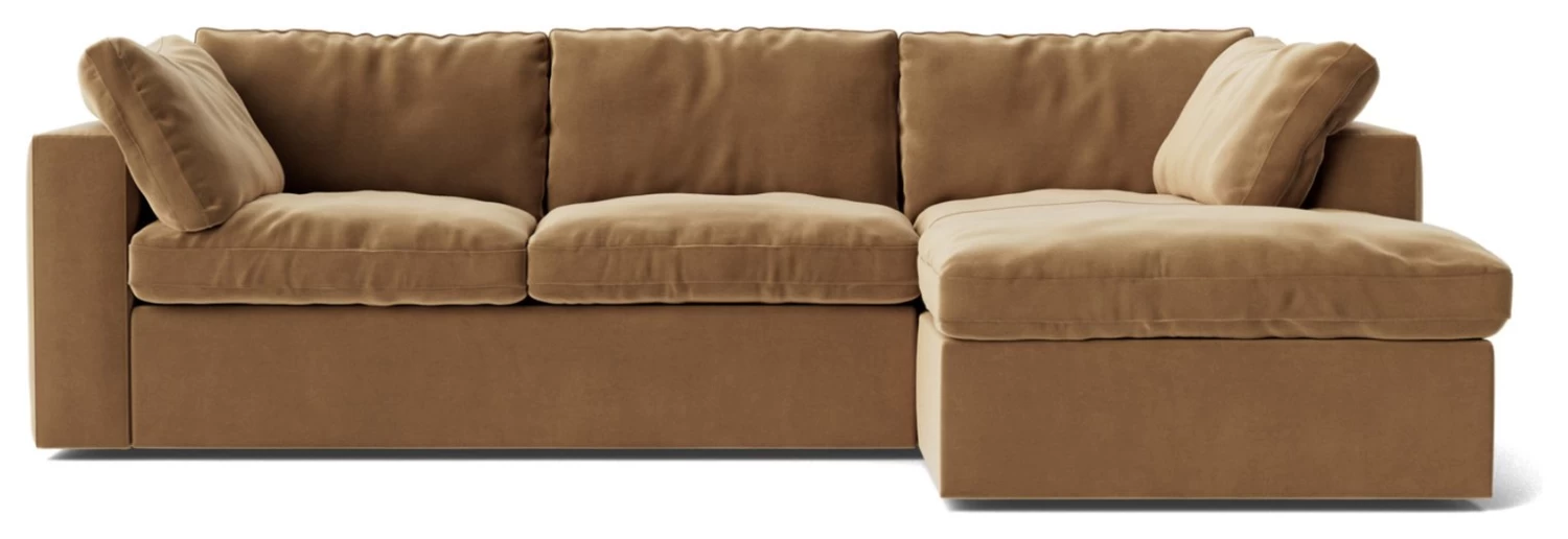 Swoon Seattle Velvet Right Hand Corner Sofa - Biscuit 5 Swoon Seattle Velvet Right Hand Corner Sofa - Biscuit - Image 5