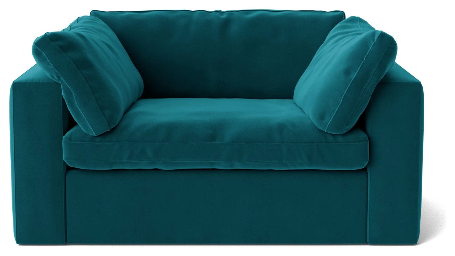 Swoon Seattle Velvet Cuddle Chair - Kingfisher Blue 1 Swoon Seattle Velvet Cuddle Chair - Kingfisher Blue