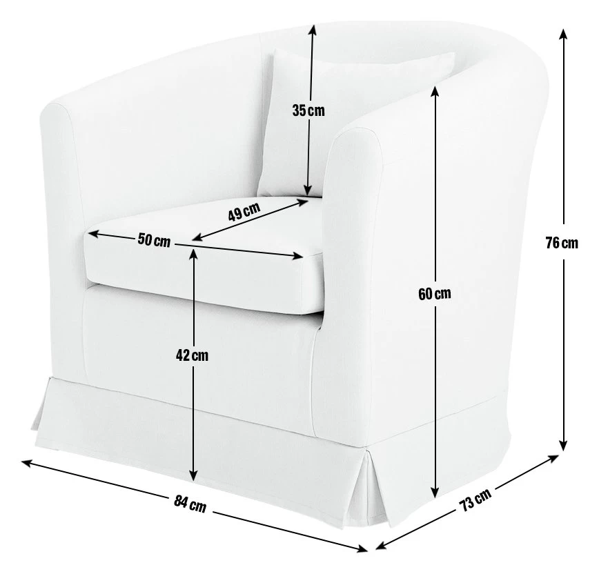 Habitat Larissa Fabric Tub Chair - Natural 4 Habitat Larissa Fabric Tub Chair - Natural - Image 4