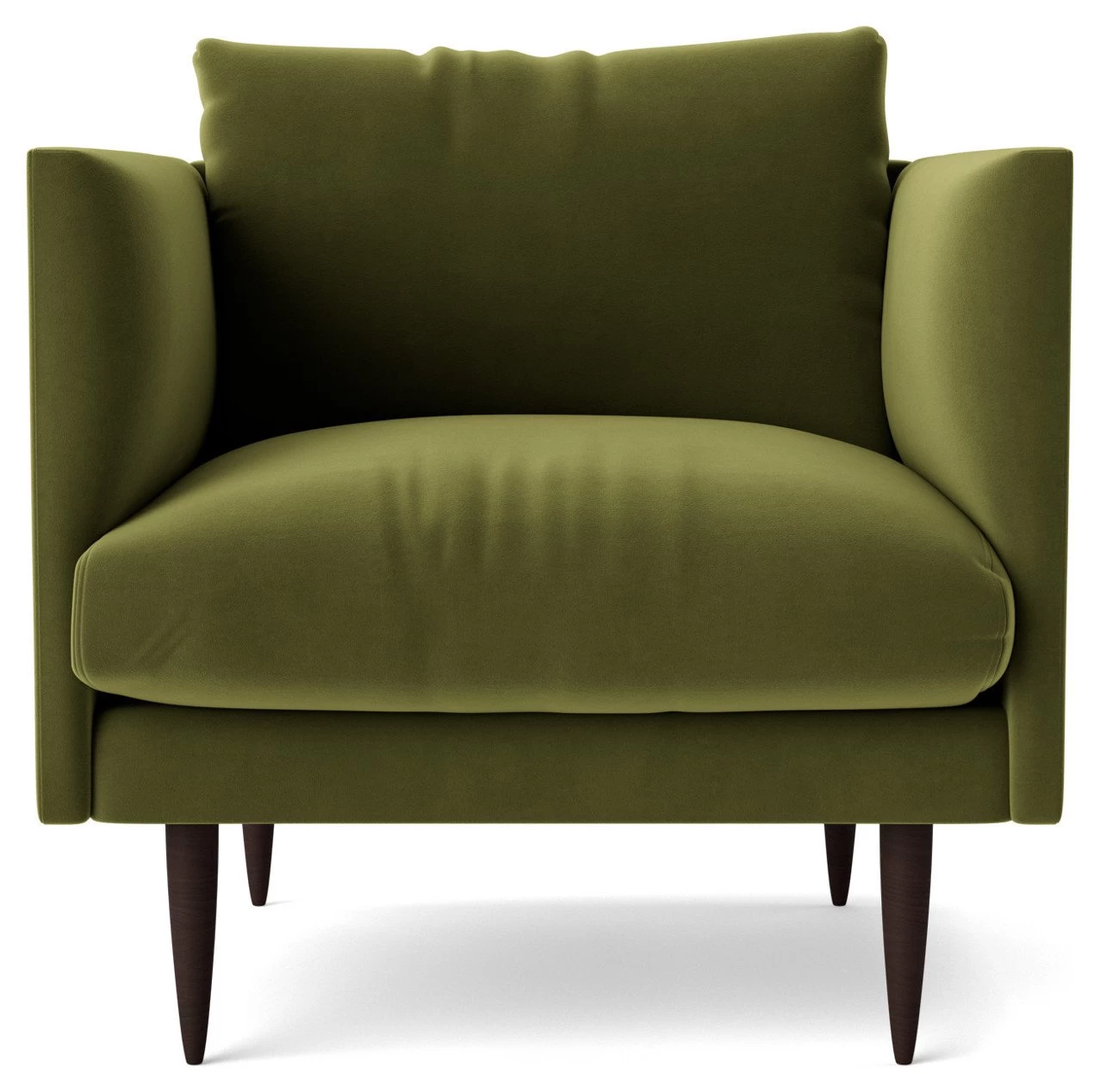 Swoon Luna Velvet Armchair - Fern Green 1 Swoon Luna Velvet Armchair - Fern Green