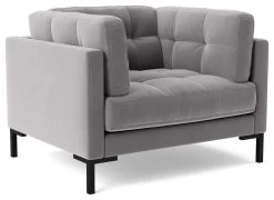 Swoon Landau Velvet Armchair - Silver Grey 12 Swoon Landau Velvet Armchair - Silver Grey -Habitat Shop 2023865 R Z002A