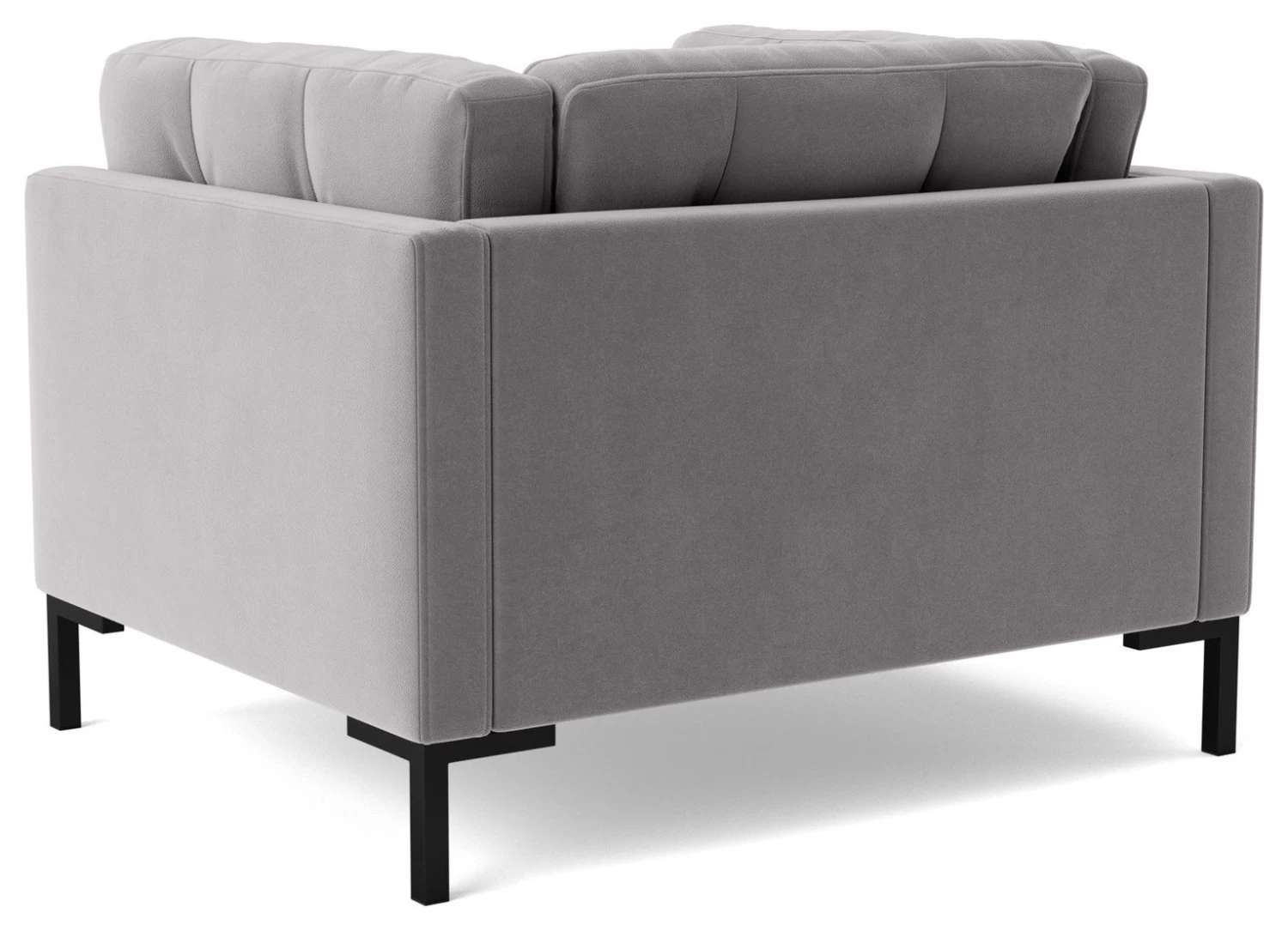 Swoon Landau Velvet Armchair - Silver Grey 7 Swoon Landau Velvet Armchair - Silver Grey - Image 7