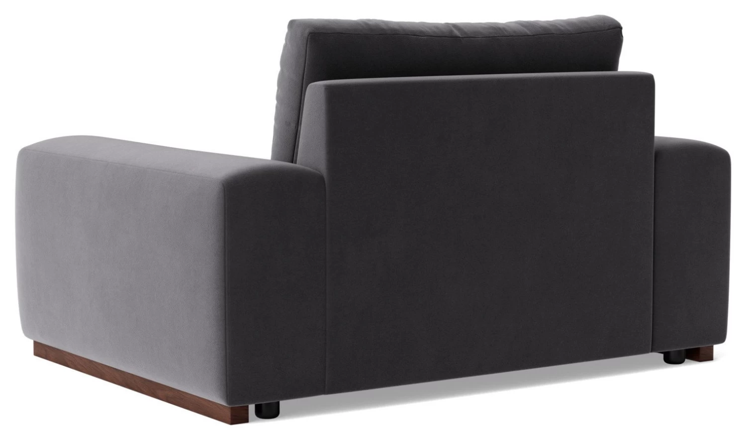 Swoon Denver Velvet Cuddle Chair - Granite Grey 6 Swoon Denver Velvet Cuddle Chair - Granite Grey - Image 6