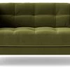 Swoon Landau Velvet Cuddle Chair - Fern Green
