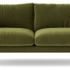 Swoon Luna Velvet 2 Seater Sofa - Fern Green