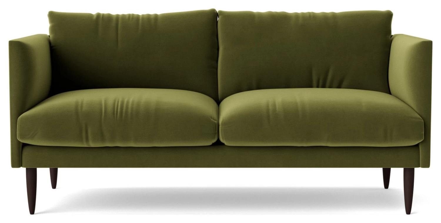 Swoon Luna Velvet 2 Seater Sofa - Fern Green 1 Swoon Luna Velvet 2 Seater Sofa - Fern Green
