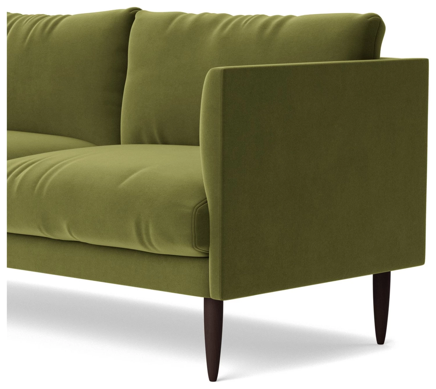 Swoon Luna Velvet 2 Seater Sofa - Fern Green 6 Swoon Luna Velvet 2 Seater Sofa - Fern Green - Image 6