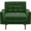 Habitat Fenner Velvet ArmChair - Moss Green