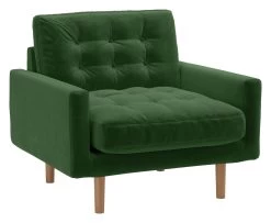 Habitat Fenner Velvet ArmChair - Moss Green -Habitat Shop 2063461 R Z008A