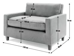 Habitat Chester Leather Cuddle Chair - Tan -Habitat Shop 2067807 R E001