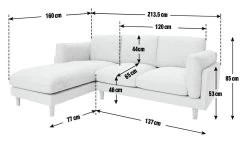 Habitat Salome Fabric Left Hand Corner Chaise Sofa - Grey 12 Habitat Salome Fabric Left Hand Corner Chaise Sofa - Grey -Habitat Shop 2207351 R E001