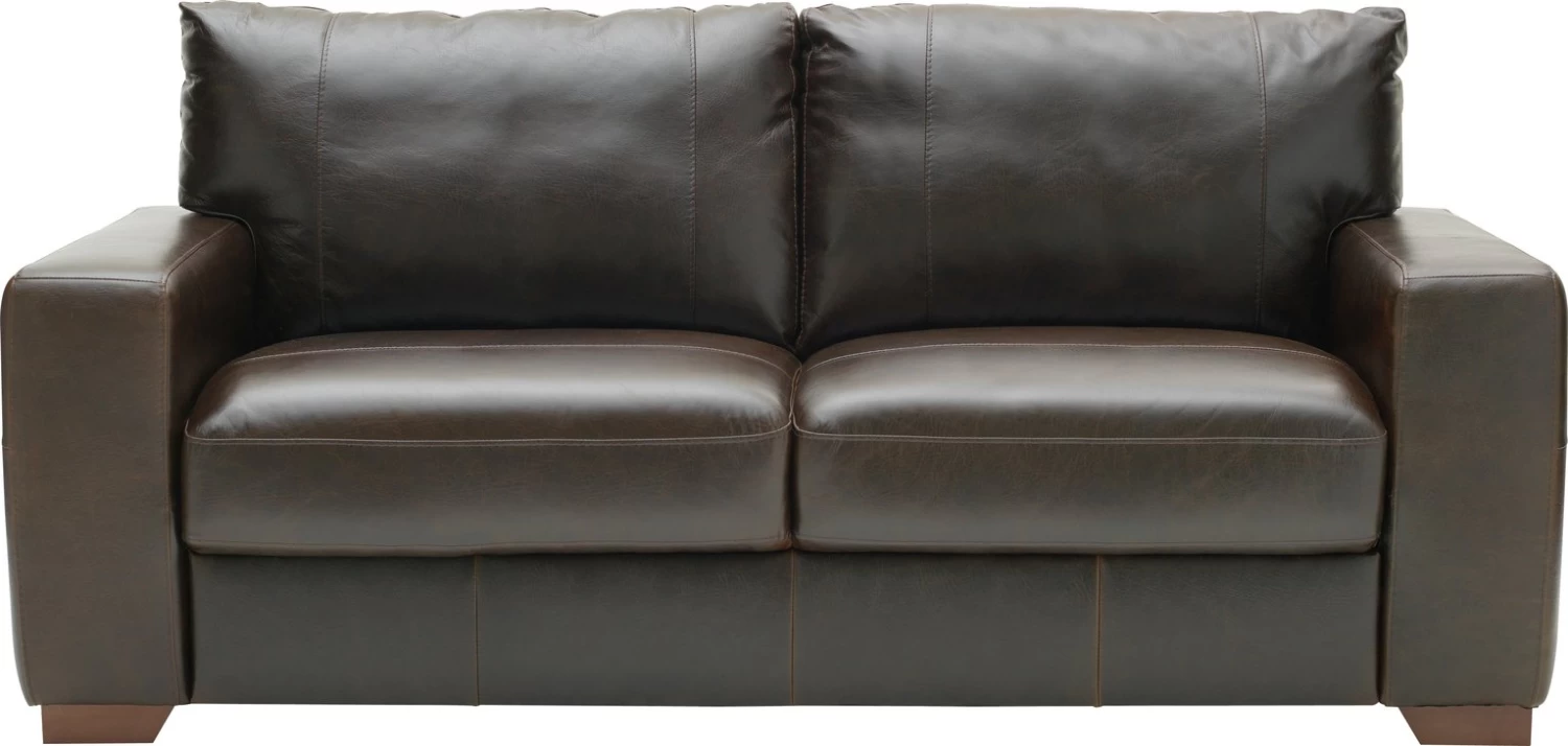 Habitat Eton Leather 3 Seater Sofa - Chocolate 10 Habitat Eton Leather 3 Seater Sofa - Chocolate - Image 10