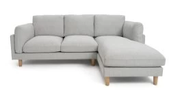 Habitat Salome Fabric Right Hand Corner Chaise Sofa - Grey -Habitat Shop 2654344 R Z002A