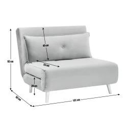 Habitat Roma Small Double Chairbed - Grey -Habitat Shop 3104958 R E001