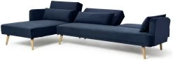 Habitat Andy Left Corner Velvet Clic Clac Sofa Bed - Navy -Habitat Shop 3159491 R Z003A