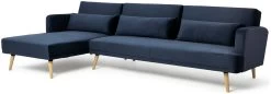 Habitat Andy Left Corner Velvet Clic Clac Sofa Bed - Navy -Habitat Shop 3159491 R Z010A