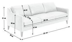 Habitat Leone Leather 4 Seater Sofa - Tan -Habitat Shop 3182853 R E001