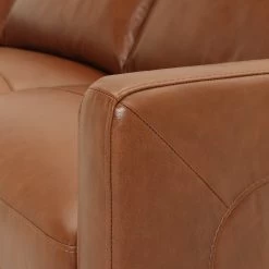 Habitat Leone Leather 4 Seater Sofa - Tan -Habitat Shop 3182853 R Z007A