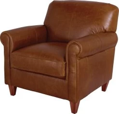 Habitat Kingsley Leather Accent Chair - Tan -Habitat Shop 3328662 R Z002A