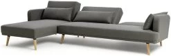 Habitat Andy Left Corner Fabric Clic Clac Sofa Bed - Grey -Habitat Shop 3361928 R Z002A