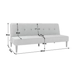 Habitat Odeon 2 Seater Fabric Clic Clac Sofa Bed - Grey 14 Habitat Odeon 2 Seater Fabric Clic Clac Sofa Bed - Grey -Habitat Shop 3367180 R Z020A