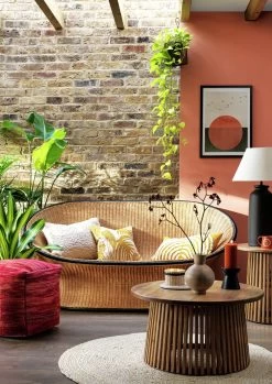 Habitat Koba Rattan 2 Seater Sofa - Natural -Habitat Shop 3369229 R Z002C