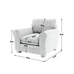 Habitat Lisbon Fabric Armchair - Beige -Habitat Shop 3372357 R E001