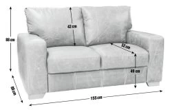 Habitat Eton Leather 2 Seater Sofa - Tan 7 Habitat Eton Leather 2 Seater Sofa - Tan -Habitat Shop 3574478 R E001