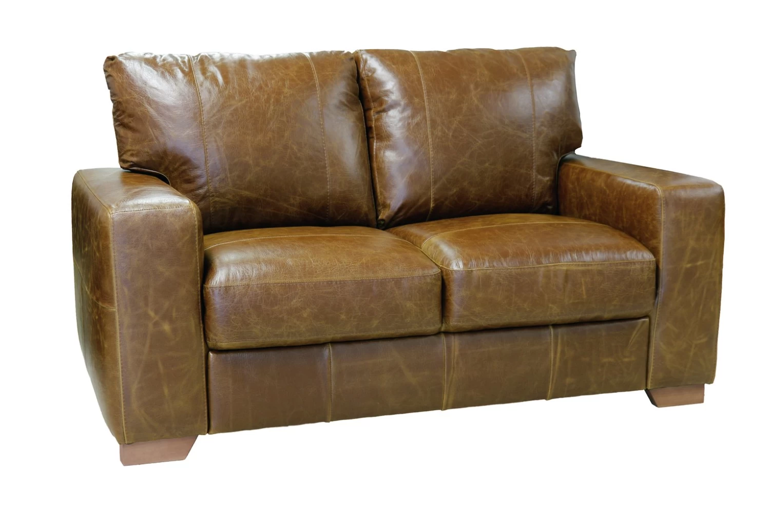 Habitat Eton Leather 2 Seater Sofa - Tan 5 Habitat Eton Leather 2 Seater Sofa - Tan - Image 5