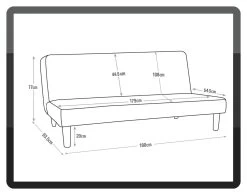 Habitat Patsy 2 Seater Clic Clac Sofa Bed - Charcoal -Habitat Shop 3578704 R Z020A
