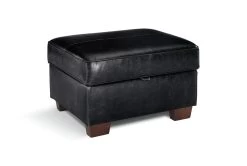 Habitat Salisbury Leather Storage Footstool - Black -Habitat Shop 3654666 R Z002A