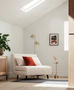 Habitat Roma Small Double Boucle Chairbed - Cream -Habitat Shop 4077981 R Z004C