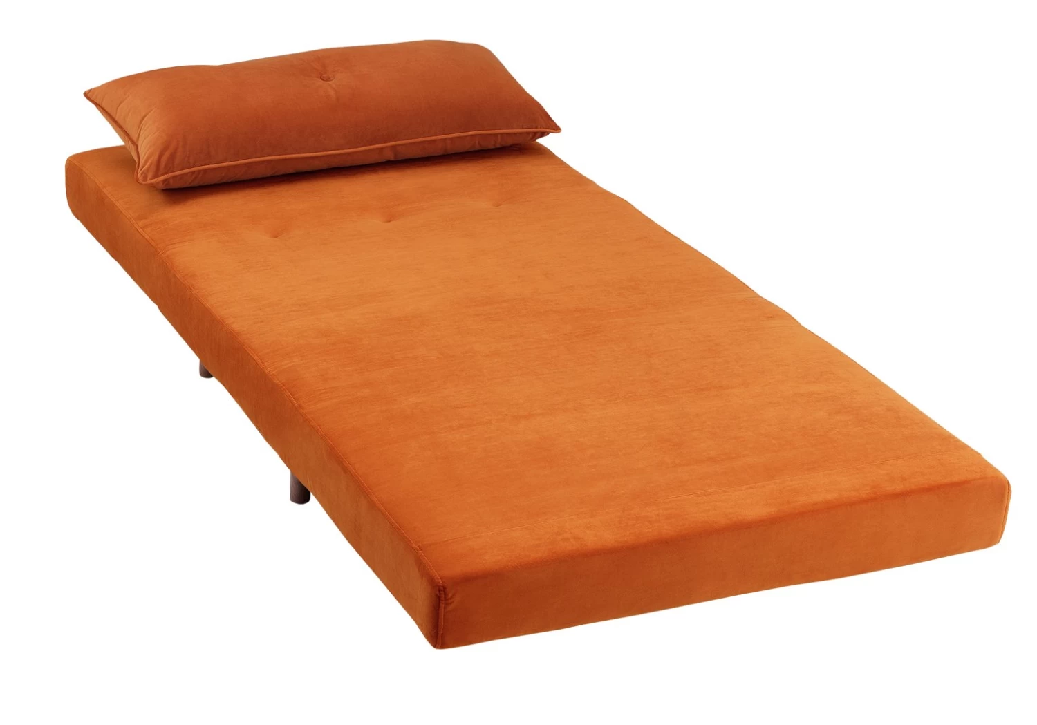 Habitat Roma Single Velvet Chairbed - Orange 5 Habitat Roma Single Velvet Chairbed - Orange - Image 5